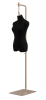 Female display dress form with natural canvas torso on metal hanging base adjustable retail mannequin for boutiques and designers - Image 3 of 0