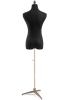 Female display dress form with natural canvas torso on metal tripod base adjustable retail mannequin for boutiques and designers - Image 3 of 0