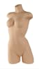 Skin tone female headless 3/4 torso display form with fiberglass self-standing construction for swimwear and apparel displays - Image 1 of 0