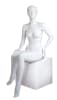 celeste female seated mannequin cameo white retail display zing display - Image 3 of 0
