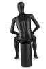 Seated Male Egghead Full-Body Mannequin | PM Collection | Zing Display - Image 3 of 0