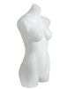 3/4 Female Torso Form in Milky White - Image 1 of 0