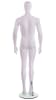 White male mannequin with oval head standing straight on glass base with molded wedge foot - Image 2 of 0