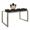 large capacity satin chrome nesting display table maple top mannequins express - Image 2 of 0