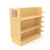 maple slatwall merchandiser retail display fixture - Image 3 of 0