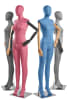 Female Fabric-Wrapped Mannequin with Articulating Arms | Natural, Burgundy, or Black | WP Series | Zing Display - Image 5 of 0