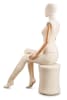 Female Sitting Fabric-Wrapped Mannequin with Articulating Arms | WP Series | Zing Display - Image 3 of 0