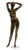 metallic bronze retro female mannequin arms up retail display zing display - Image 1 of 0