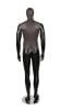 distressed leather look male mannequin matte black right leg bent retail display zing display - Image 3 of 0
