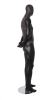 distressed leather look male mannequin matte black hands behind back retail display zing display - Image 4 of 0