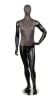 distressed leather look male mannequin matte black hand on hip retail display zing display - Image 1 of 0