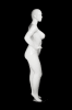 Gloss white plus size female mannequin with abstract head and hands-on-hips standing pose, size 16 – Zing Display - Image 3 of 0