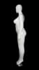 Glossy white plus size abstract female mannequin with hands by sides, size 16 – Zing Display - Image 2 of 0