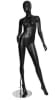 matte black retro abstract female mannequin left leg out retail display zing display - Image 1 of 0