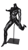 Headless male soccer mannequin in action kicking pose with gloss white finish for sports retail displays - Image 2 of 0