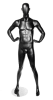 Male silver metallic pewter fiberglass mannequin for modern retail apparel display - Image 1 of 0