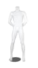 glossy white headless male mannequin arms behind back retail display zing display - Image 1 of 0