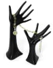 black jewelry display hand set with standing and flat hands for rings bracelets and watches - Image 1 of 0