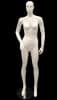 White Mannequin Abstract Head Female with Right Elbow Bent - Image 1 of 0
