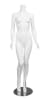 Female Mannequin Glossy White Headless Changeable Heads - Image 1 of 0