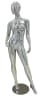 silver chrome female mannequin egghead headless pose retail display zing display - Image 1 of 0