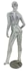 silver chrome female mannequin egghead headless pose retail display zing display - Image 2 of 0