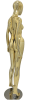 Gold chrome female mannequin pose 7, egghead or headless design in metallic gold finish – Zing Display - Image 3 of 0