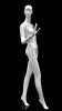 Slender Abstract Female Mannequin Glossy White Right Hand Up - Image 2 of 0
