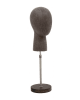 black leatherette egghead form adjustable base retail display mannequin zing display - Image 1 of 0