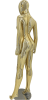 Gold chrome female Brazilian mannequin pose 1, egghead or headless display – Zing Display - Image 2 of 0