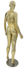 Gold chrome female Brazilian mannequin pose 1, egghead or headless display – Zing Display - Image 3 of 0