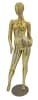 Gold chrome female Brazilian mannequin pose 2, egghead or headless display with metallic finish – Zing Display - Image 1 of 0