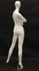 Glossy white female mannequin with arms crossed for retail clothing display and fashion merchandising - Image 3 of 0