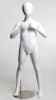 4-year-old child mannequin in glossy white fiberglass with egghead design and brushed metal base for retail clothing display. - Image 1 of 0