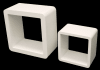white multi level retail display cubes 16 and 24 inch zing display - Image 1 of 0
