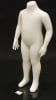 Matte white fiberglass headless child mannequin in a standing pose for 2-3 year old toddler clothing retail display. - Image 2 of 0