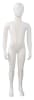 White 6-year-old child egghead mannequin made of fiberglass standing on a durable base. - Image 1 of 0