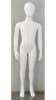 White 6-year-old child egghead mannequin made of fiberglass standing on a durable base. - Image 2 of 0