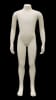 Matte white fiberglass headless child mannequin for toddler clothing display featuring a standing pose and stable base. - Image 1 of 0