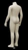 Matte white fiberglass headless child mannequin for toddler clothing display featuring a standing pose and stable base. - Image 3 of 0