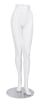 Glossy white female legs mannequin with glass base - Image 1 of 0