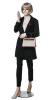 Realistic skintone female mannequin made of fiberglass holding a cell phone on a sturdy base for retail clothing displays. - Image 1 of 0