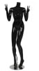 Glossy black female headless mannequin holding up peace signs - Image 1 of 0