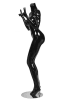 Glossy black female headless mannequin holding up peace signs - Image 2 of 0