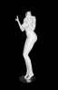 Matte white female headless mannequin holding up peace signs - Image 2 of 0