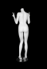 Matte white female headless mannequin holding up peace signs - Image 3 of 0