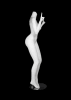 Matte white female headless mannequin holding up peace signs - Image 4 of 0