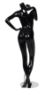 Glossy black headless female mannequin with hand on hip - Image 4 of 0
