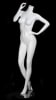 Glossy white headless female mannequin with hand on hip - Image 1 of 0