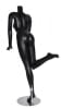 Zing Display matte black female headless mannequin leaning with leg kicked back - Image 3 of 0